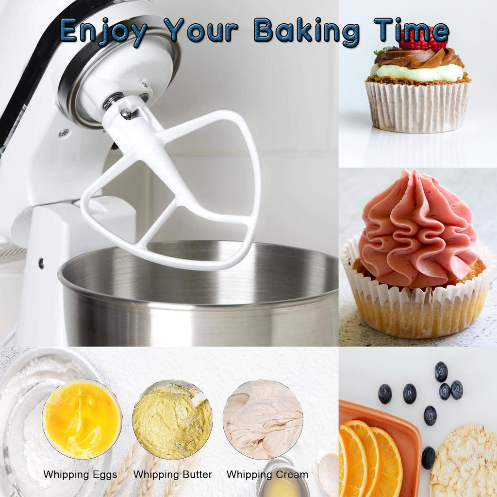 K45B Beater Compatible with Kitchenaid 4.5-5Qt Tilt-Head Stand Mixer,Coated Paddle Attachment for Kitchen Aid Mixer Accessories -K45 AP3884849 W10672617