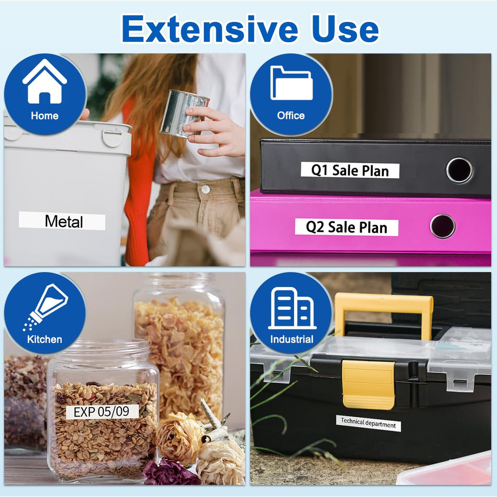 5 Pack TZe-231 Compatible with Brother Label Maker Tape P Touch TZe TZ Tape 12mm 0.47'' Laminated White TZ 231 Label Tape for Brother P-Touch PT-H110 PT-D210 PT-D600 PT-D400AD PT-1290