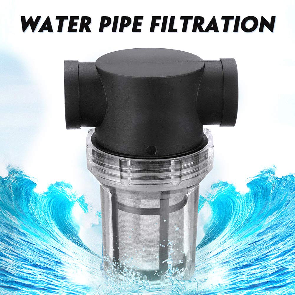 Denpetec 1Pcs Garden Pond 1 inch Inline Mesh Strainer Water Pump Filter Irrigation High Flow Pipeline Filter Garden Interface Strainer(Size:80 mesh)