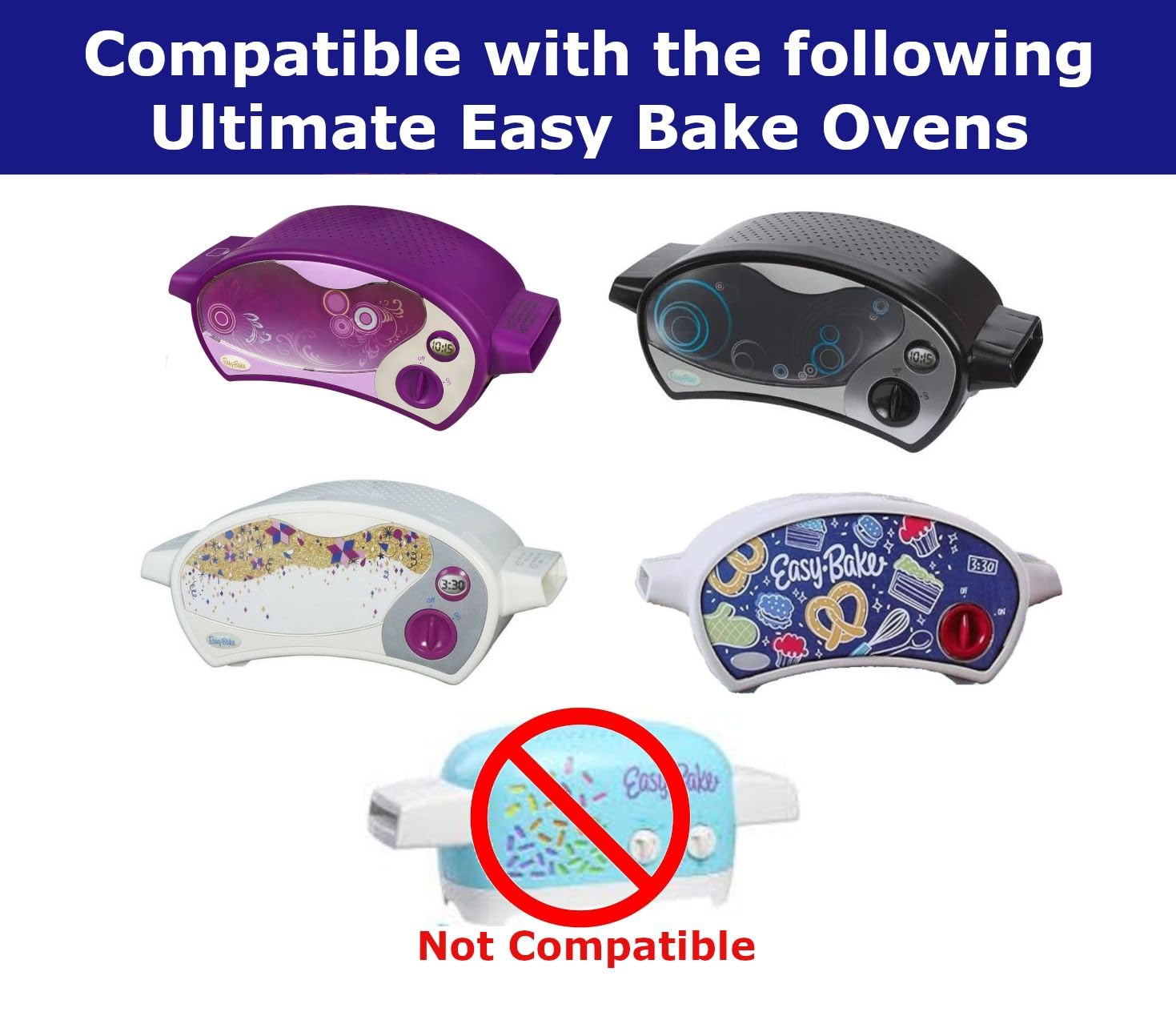 Pan Set Compatible with Easy Bake Ultimate Oven | Includes Cupcake Liners that Will FIT in Oven Unlike Others | Kids' Accessories for Cooking Easy Bake Oven Mixes