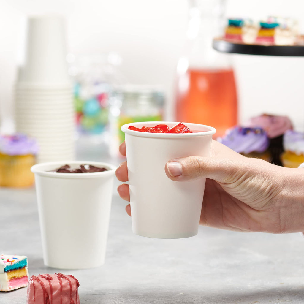 GUSTO [8 oz. - 300 Count] Disposable White Paper Cups, Hot Coffee Cups - Eco-Friendly Hot Cups - Formerly Comfy Package