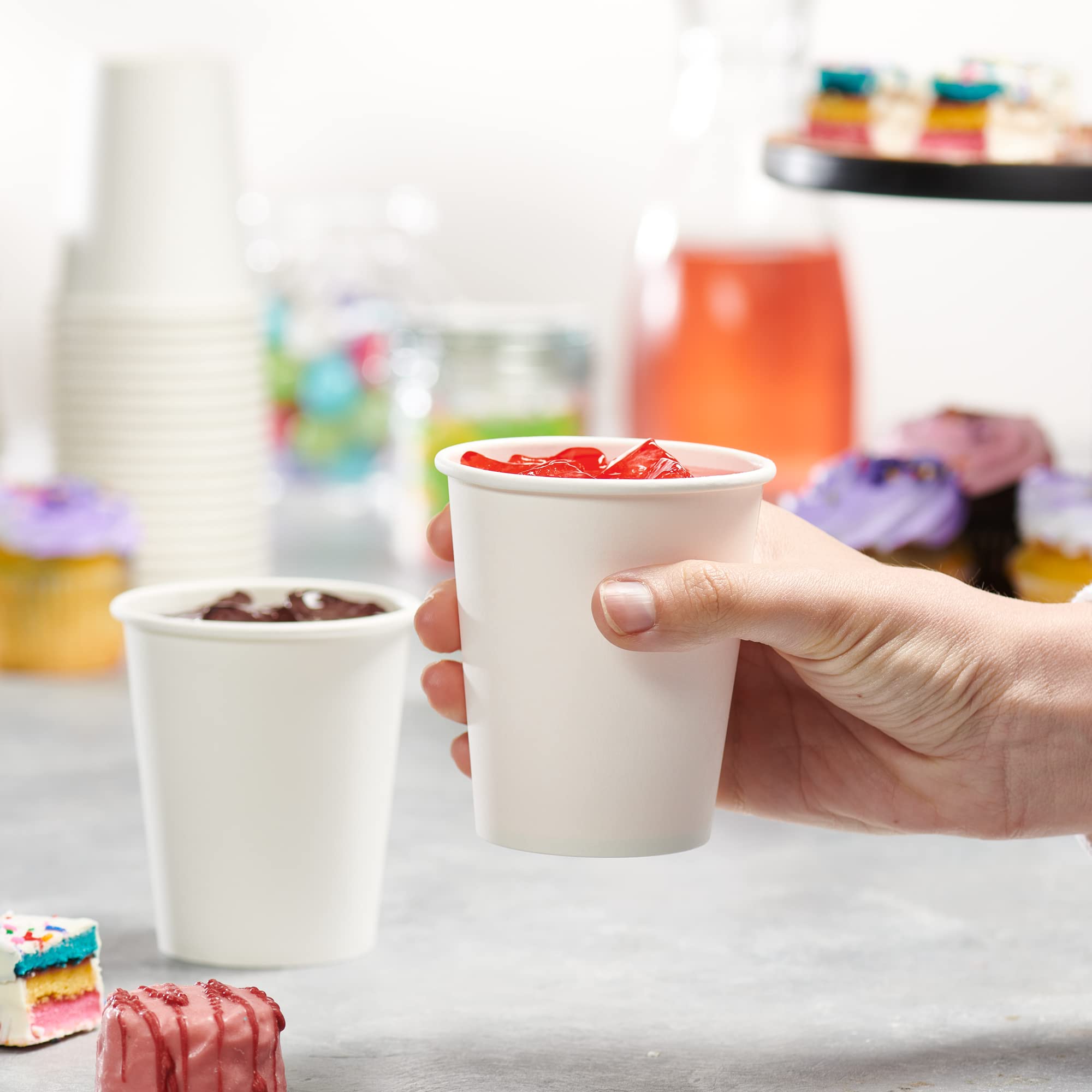 GUSTO [8 oz. - 300 Count] Disposable White Paper Cups, Hot Coffee Cups - Eco-Friendly Hot Cups - Formerly Comfy Package