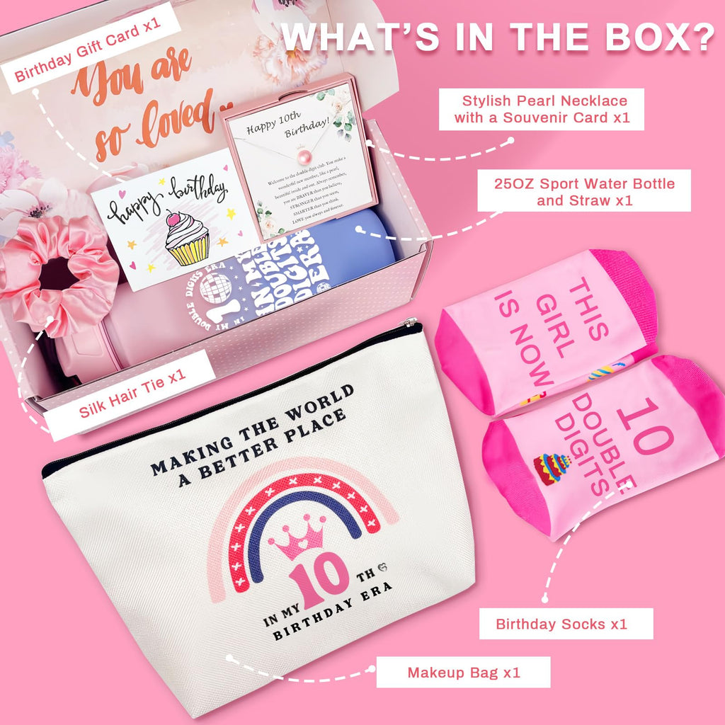 Gifts for 10 Year Old Girls, 10 Year Old Girl Birthday Gifts, 10 Years Old Girl Gift Ideas for Her, Daughter, Sister, Niece, Granddaughter, Popular Double Digits Birthday Gift for Teen Girls