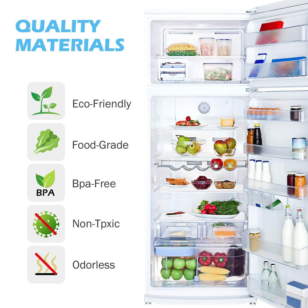 MooiFun Drawer Liners, Waterproof Shelf Liner, Anti-Slip Non-Adhesive BPA Free Kitchen Cupboard Cabinet Liner Refridge Fridge Mats Sink Protector Strong Durable for Home (White/15.7in x 20Ft)