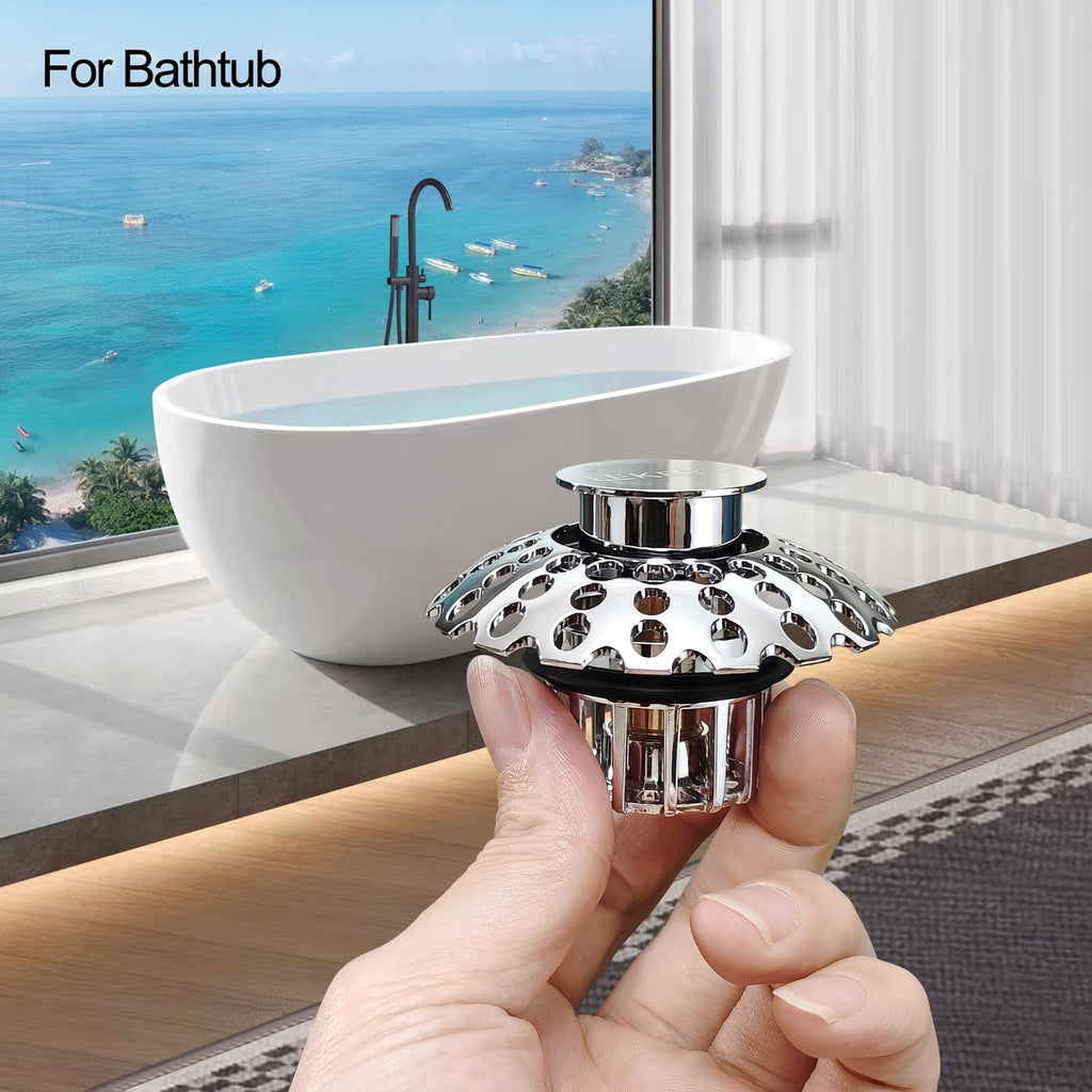 LEKEYE Tub Stopper | Shower Drain Hair Catcher | Bathroom Bathtub Plug | Pop Up Bathtub Drain Stopper for 1-1/2" to 1-3/4" Bath Drain Hole