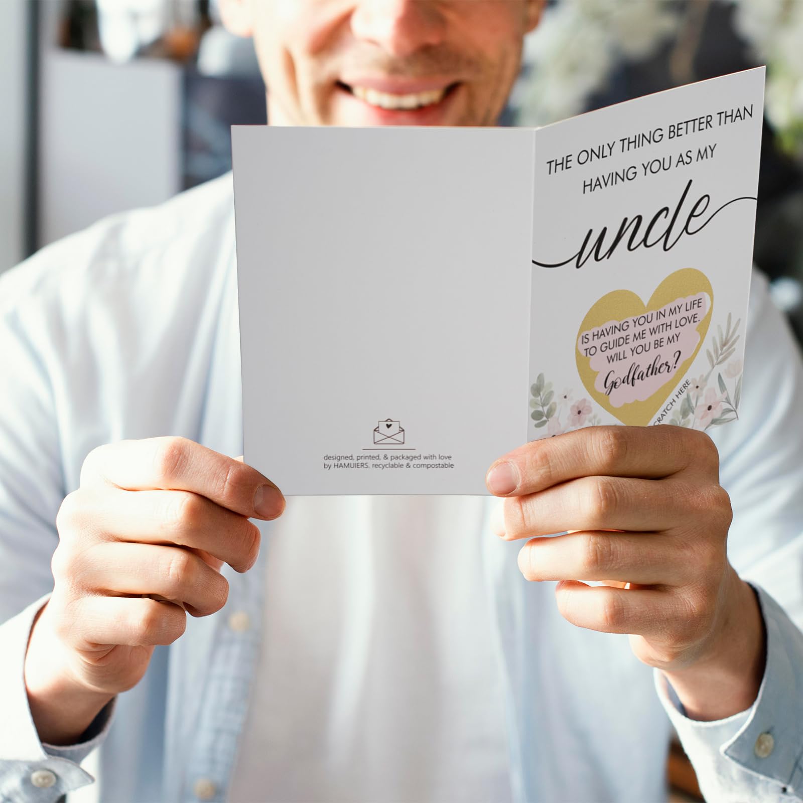 HAMUIERS Will You Be My Godparents Scratch Off Card for Auntie and Unlce, Godparents Proposal Gift from Niece Nephew, Godparents Request Asking Card, Godmother and Godfather Proposal Card