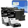 TONTINTA LC501 LC501BK Compatible Ink Cartridges Standard Capacity 250 Pages 2 Blacks for MFC-J1260W MFC-J1360DW MFC-J1410DW Printers