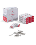 PAPERPAL #1 Smooth Paper Clips, 2000 Medium Paper Clips (20 Boxes of 100 Each), Bulk Paperclips for Office School & Personal Use, Daily DIY, 1-2/7” Silver Paper Clip Standard Size nh33-20