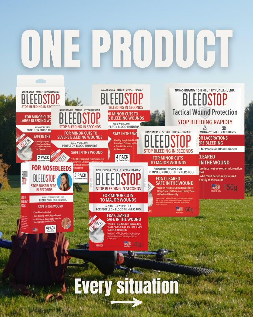 BleedStop™ Nosebleed Strips – Fast Acting Blood Coagulant Foam Inserts – Helps Clot Blood on Contact – Non-Stinging Sterile Hypoallergenic for Mild to Heavy Nosebleeds