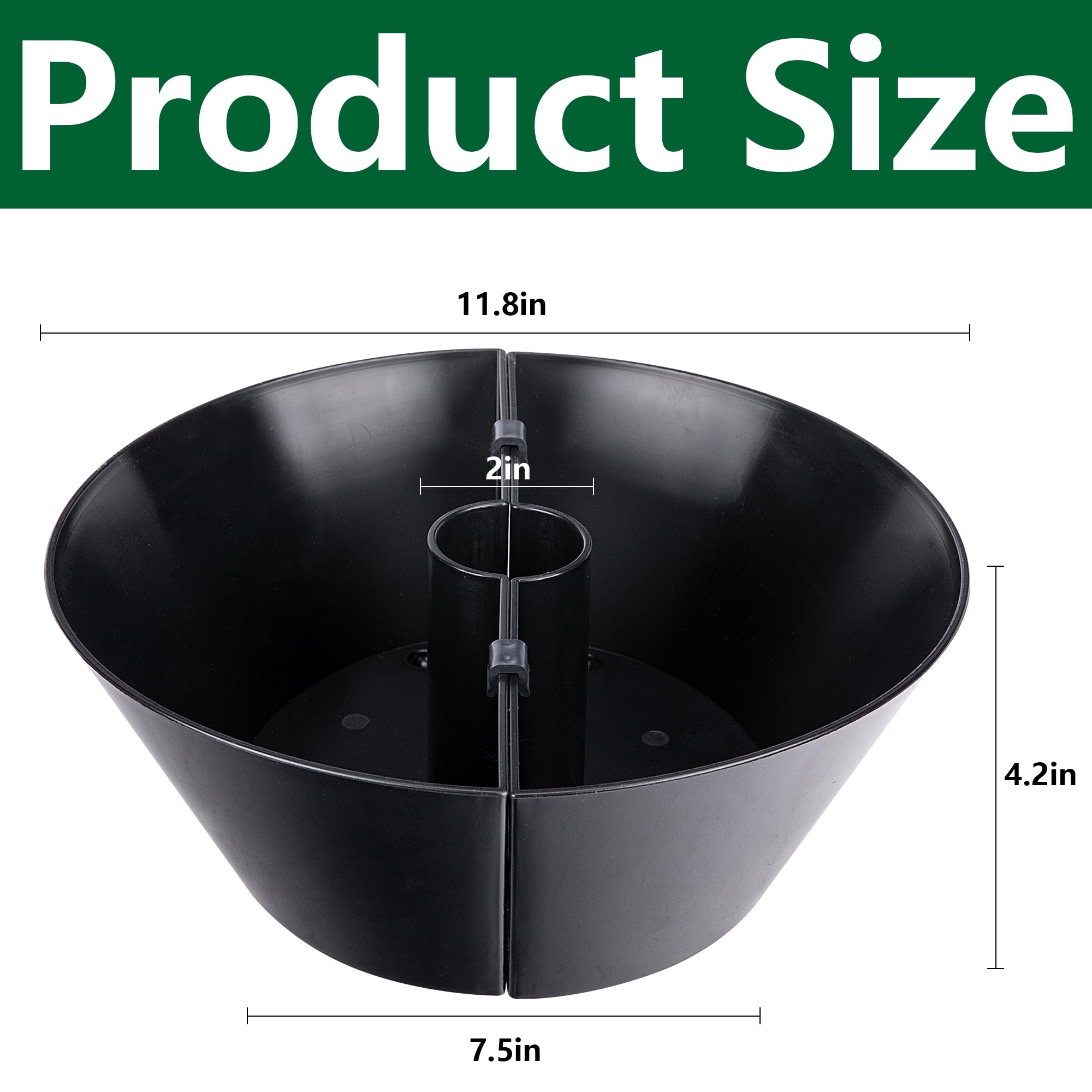 EBaokuup Umbrella Planters - Half Circle Planter Pots with Umbrella Hole - Flower Planters Pots Container for Indoor Outdoor Garden Home Plants
