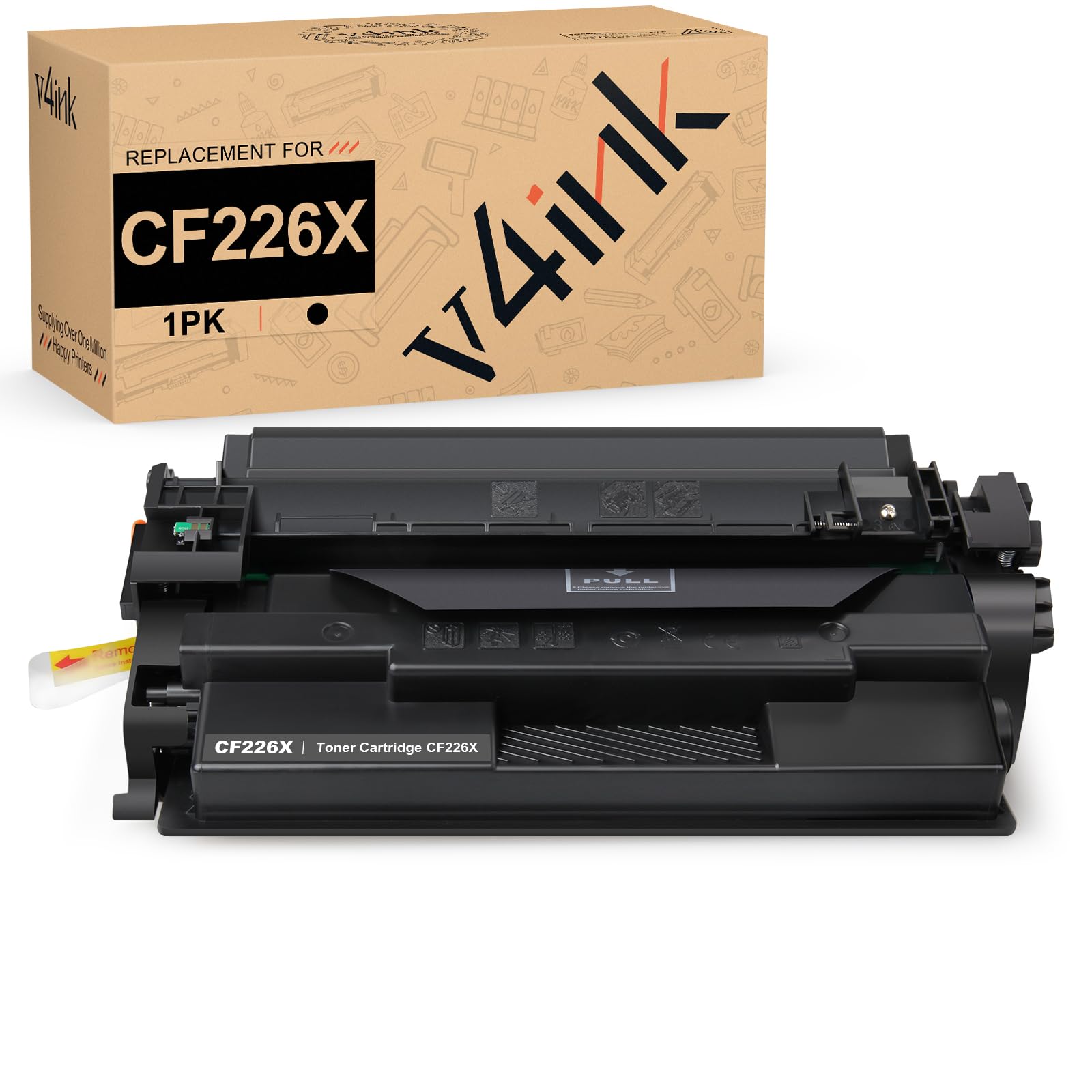 V4INK 1PK Compatible 26X Toner Cartridge Replacement for HP 26X CF226X Toner High Yield Black Ink for HP Pro M402n M402dn M402dne M402dw MFP M426fdw M426fdn M426dw M402 M426 Printer
