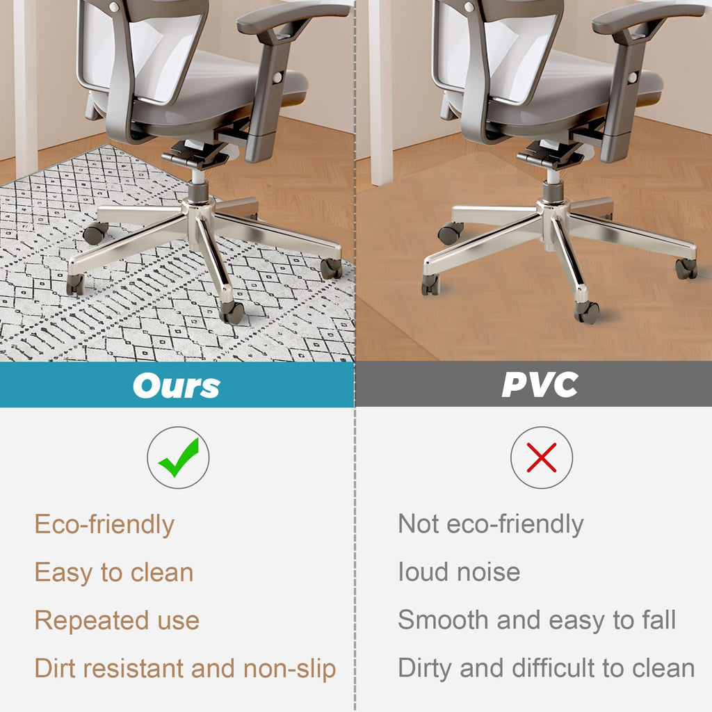 Office Chair Mat for Hardwood Floor, 35x47in Floor Mat for Offices Chair, Computer Chairs Mat for Floor Protection, Non-Slip Desk Chair Mats for Home Office, Mats for Under Desk Chairs, Easy to Clean