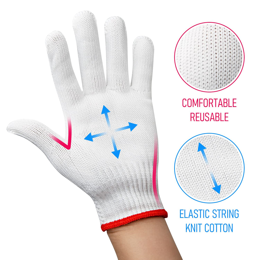 Apauls 12 Pairs Cotton Work Gloves, Safety Protection Gloves for Painter Mechanic Industrial Warehouse Gardening Construction BBQ, Breathable Thicker Work Gloves for Men & Women