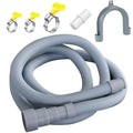 Lyplus Gray 10ft Heavy-Duty Polypropylene Drain Hose with Clamp, Universal Fit for Washing Machine & Dryer, 1-1/2 Inch Outlet, Fits Whirlpool, LG, GE, Samsung, Maytag