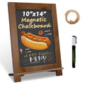 Magnetic Chalkboard 10"x14" Small Chalkboard Signs with Stand, Tabletop or Wall-Hanging Menu Board, Rustic Wood Frame Chalk Board Sign Board for Countertop Display/Home Décor/Wedding