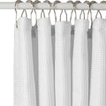 Linerless Waterproof Waffle Weave Fabric Shower Curtain - TPU Laminated Bathroom Curtain with 12 Rustproof Metal Hooks, 100% Water-Resistant & No Liner Needed, Machine Washable, 72x72 inches(White)