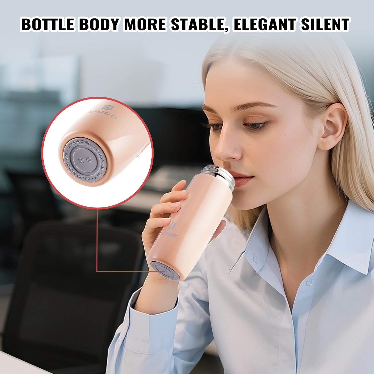 Small Stainless Steel Water Bottles Small Thermo Bottle 200ml/6.8oz mini Thermo Flask Vacuum Insulated Thermal Water Bottle Thermo for Hot and Cold Drinks Water Coffee Perfect for Purse (Black)