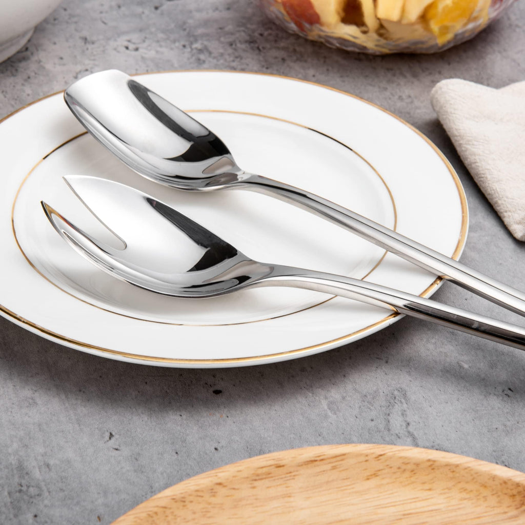 IMEEA Salad Servers Salad Tongs 18/10 Stainless Steel Salad Serving Utensils 10-Inch