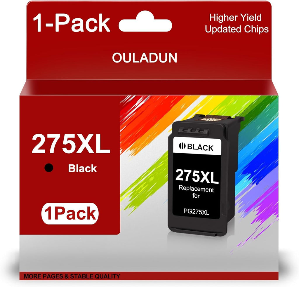 275XL Black Ink Cartridge Replacement for PG-275 275 XL High Capacity Ink for Canon PIXMA TS3500 TS3520 TS3522 TR4700 TR4720 TR4722 Printers (1 Black)