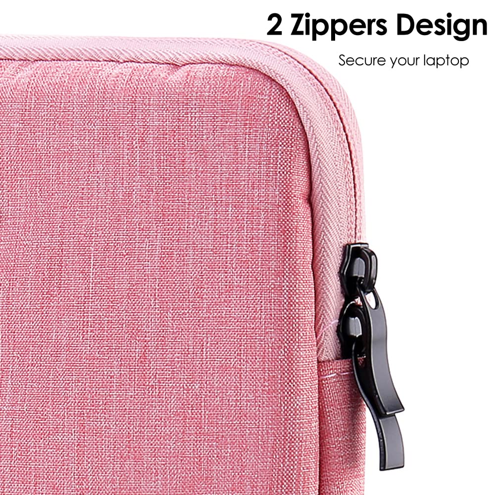 ProElife 13-Inch Laptop Sleeve Case for 2026 New MacBook Neo 13 inch with A18 Pro (A3404) Chip Accessory Traveling Carrying Bag Water-Resistant Cover Simple Case with Pocket (Pink)