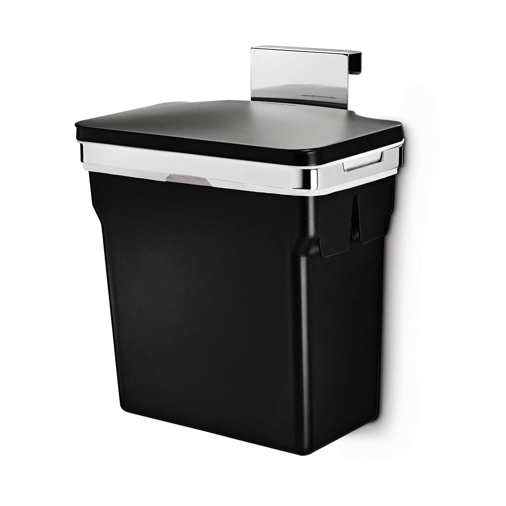 simplehuman 10 Liter / 2.6 Gallon In-Cabinet Trash Can, Heavy-Duty Steel Frame, Black