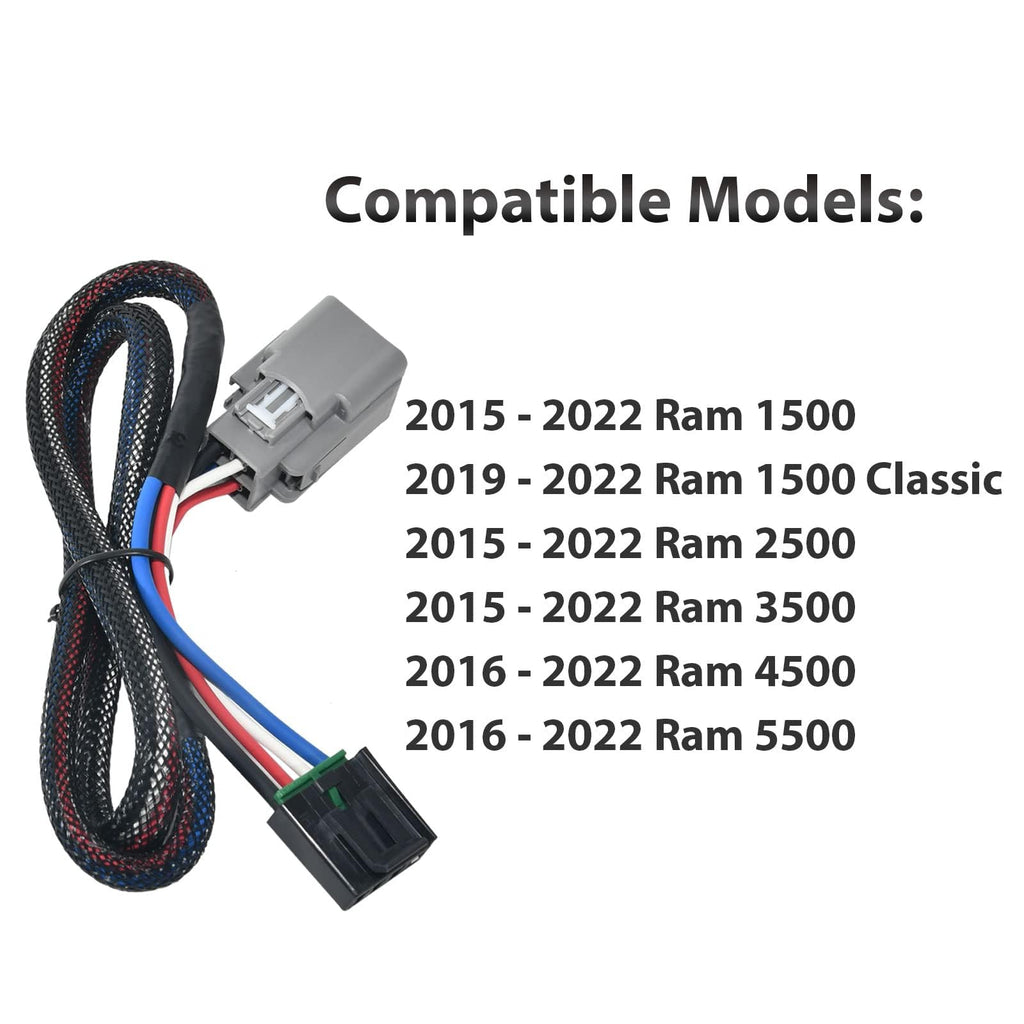 Oyviny Brake Control Wiring Adapter for 2015-2022 Ram 1500/Ram 2500/Ram 3500/Ram 1500 Classic 2019-2021, Plug in Brake Controller Wiring Harness for 2016-2021 Ram 4500/Ram 5500 31 Inches
