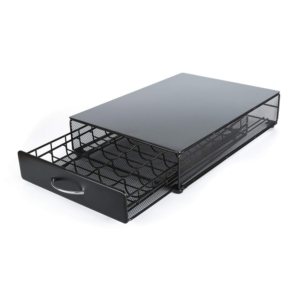HiveNets Nespresso Vertuoline Capsule Storage Drawer Vertuo Coffee Holder Metal Multiple Flavors Pods Organizer 40 Pcs Capacity