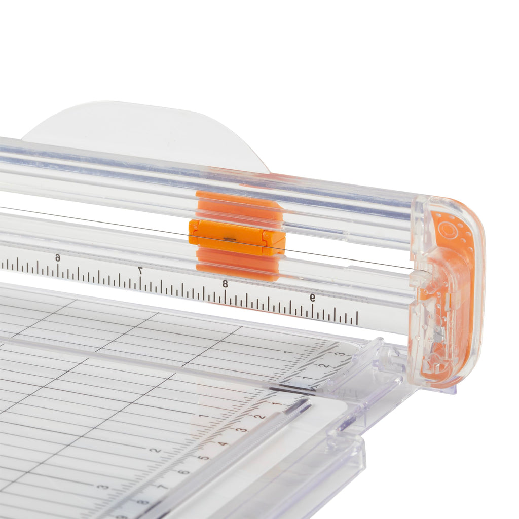 Fiskars SureCut Portable Paper Cutter Fits in 3 Ring Binder - 9" Cut Length - Craft Paper, Cardstock and Photo Trimmer - Scrapbooking Tool