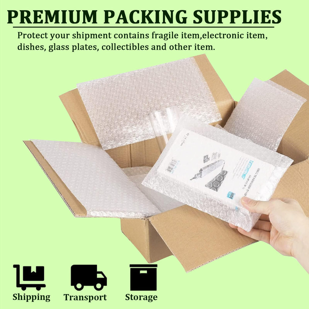 14 Pack Clear Bubble Out Bag Pouches,18x22 inch Large Bubble Bag for Extra Protection,Double Walled Shockproof Bubble Cushioning Wrap Bag Pouches for Storage,Shipping,Moving,Packing Supplies