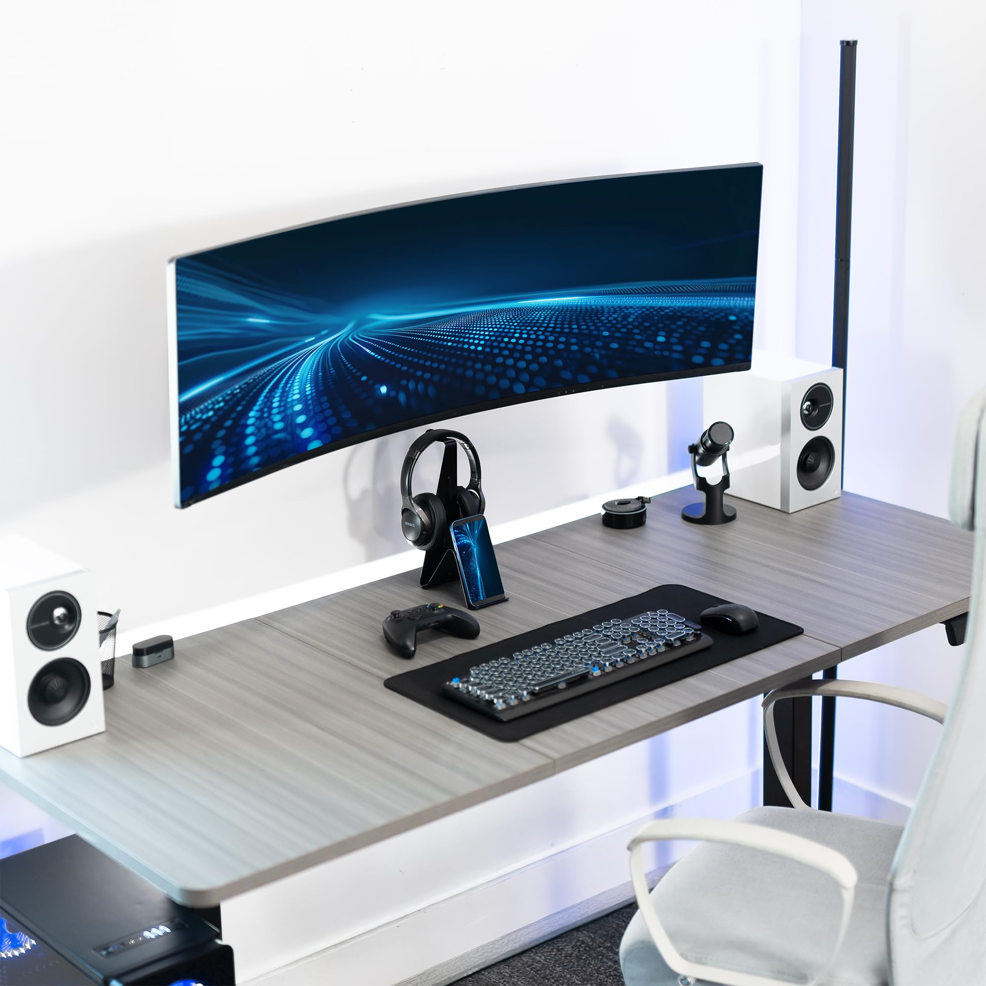 VIVO Full Motion Ultrawide Monitor Wall Mount, Fits Ultra-Wide Screens up to 49 inches and 44 lbs, Tilt and Swivel Arm, Black, MOUNT-VW01M