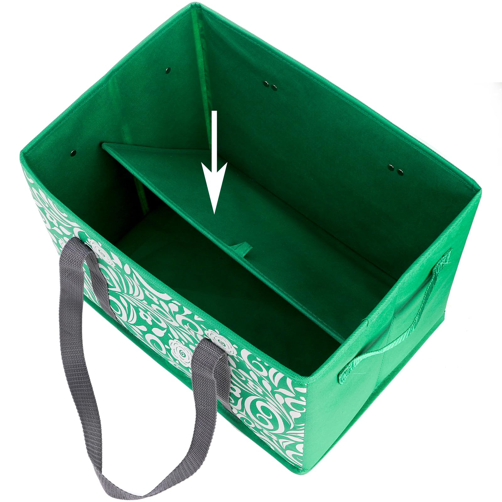 Yarlung 4 Pack Reusable Grocery Bags, Collapsible Large Storage Box Bag with Reinforced Bottom and Handle, Heavy Duty Foldable Shopping Tote Bags for Groceries, Clothes, Toys Organizer