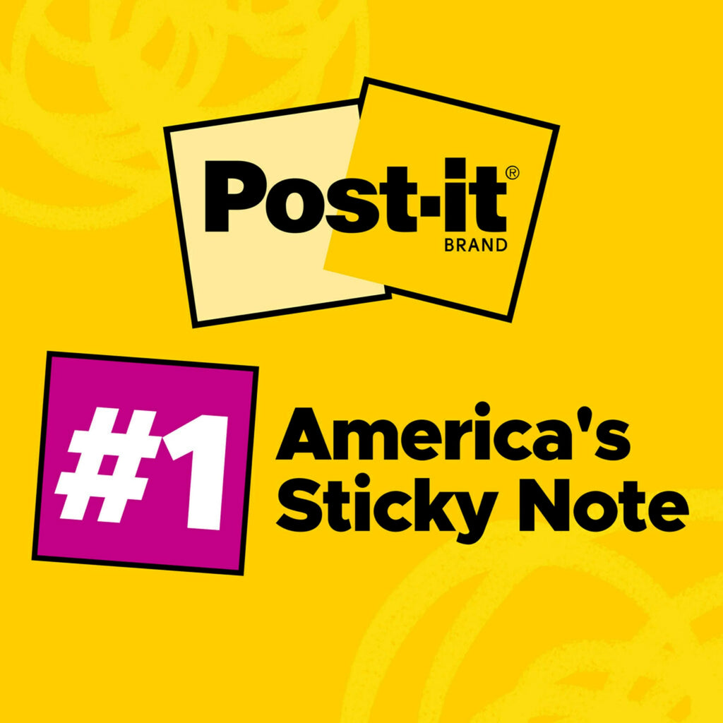 Post-it Notes, 3x3 in, 12 Pads, Canary Yellow, Clean Removal, Recyclable
