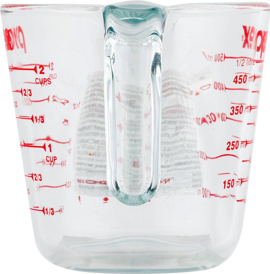 Pyrex Prepware 2-Cup Measuring Cup, Red Graphics, Clear