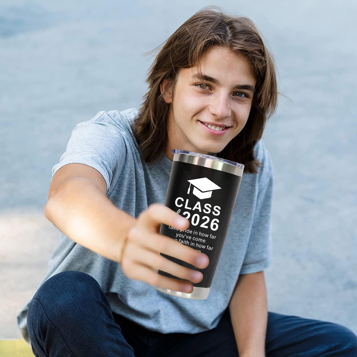 Graduation Gifts, Class of 2026 Graduation Travel Tumbler for Him Her, Inspirational 2026 Grad Gifts for High School Colleage Students Daughter Son Friends Women Men Master Gifts(Black)