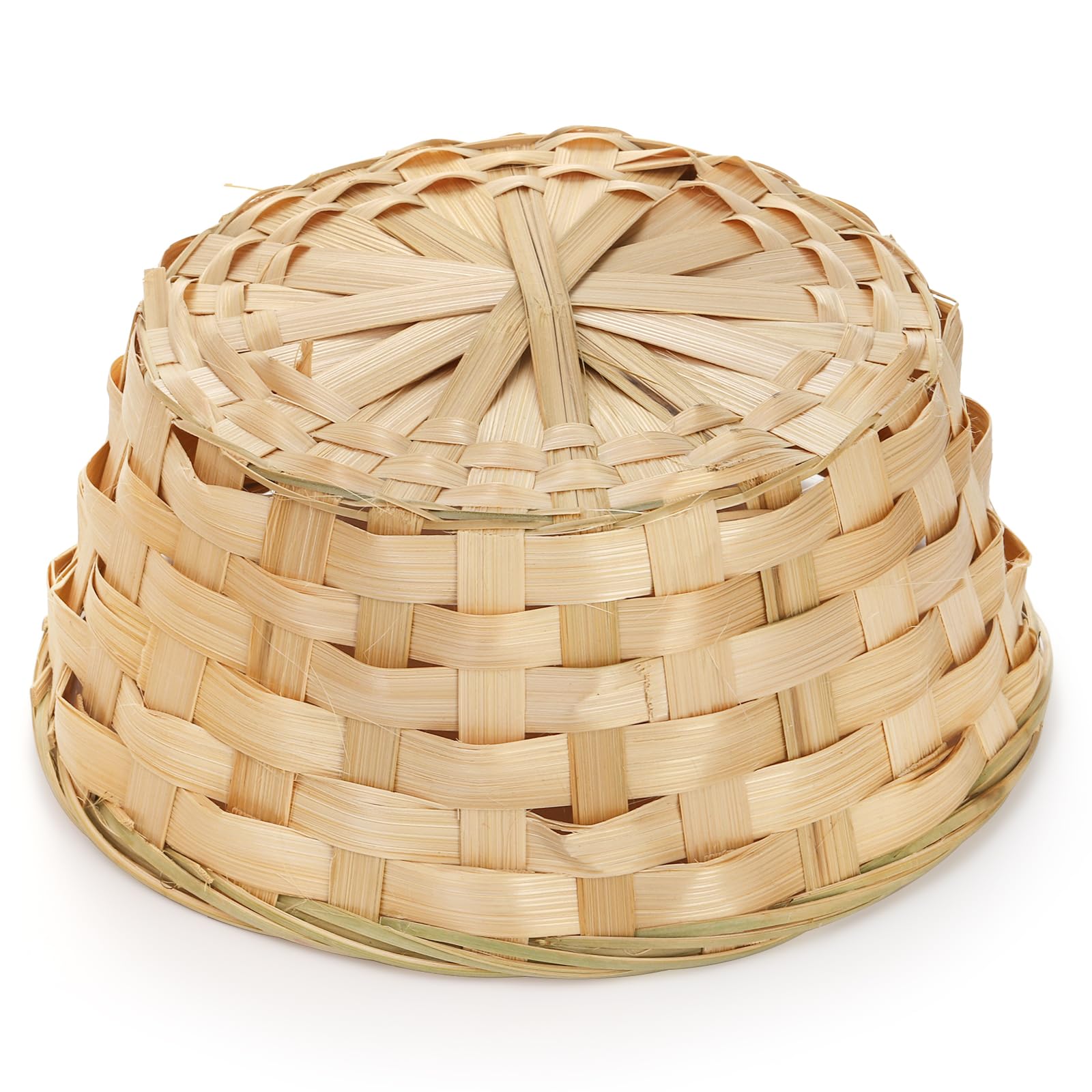 TOPZEA 10 Pack Round Gift Baskets, 8 Inch Natural Bamboo Woven Fruit Basket, Small Wicker Bread Roll Serving Basket, Food Storage Bin Handmade Baskets for Kitchen Restaurant Centerpiece Christmas