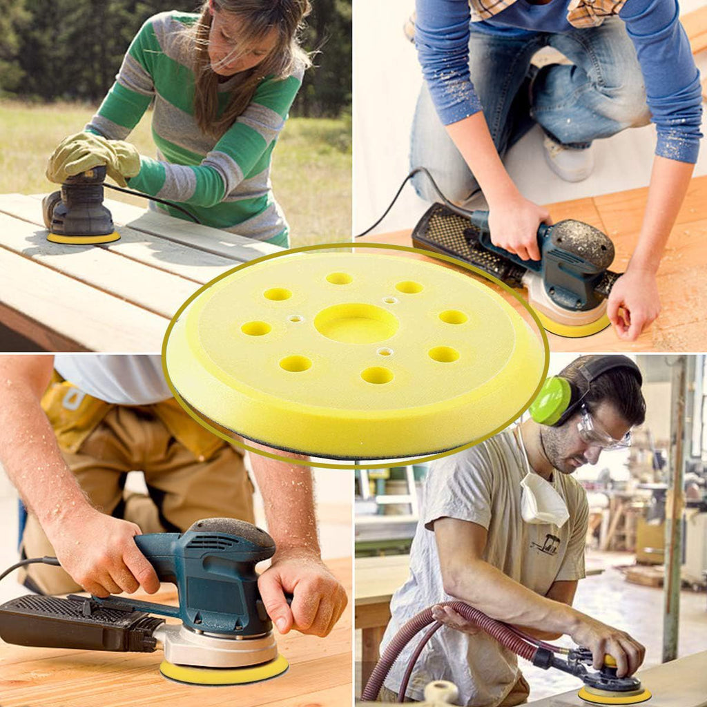 5 Inch Sander Pad Replacement Compatible with Dewalt Orbital Sander DW421 DW422 DW423 D26451 D26453, 8 Hole Hook and Loop Sanding Pad Replaces 151281-08 DW4388(2 Pcs)