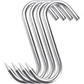 (4Pack) 8 Inch S-Hook Meat Hooks Heavy Duty Stainless Steel Meat Processing Butcher Hook Hanging Drying BBQ Grill Cooking Metal Meat Hooks for Butcher, Farmer, Hunter（10mm-8inch）