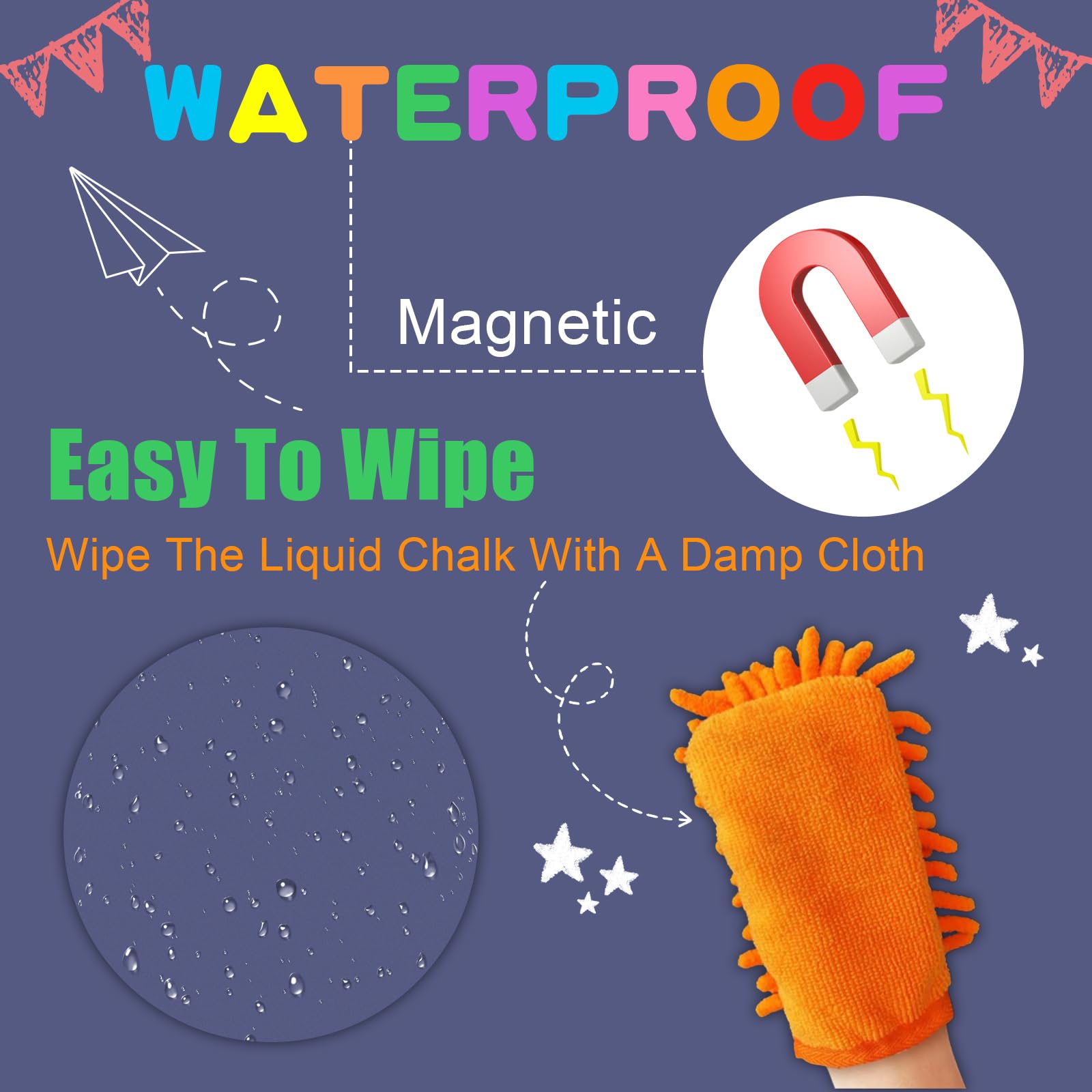 Magnetic Chalkboard for Wall Large Arch Magnetic Wall Decal Peel and Stick Self Adhesive Blackboard with 79 Magnetic Letters Dust-Free Chalk Marker Holder for Playroom Home School Classroom