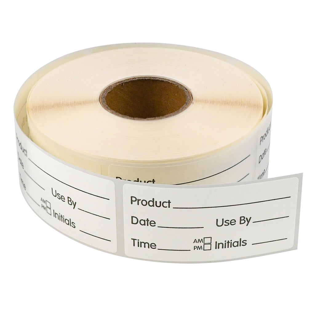 L LIKED 1x2 Inches Dissolvable Food Labels, 500 Pcs Dissolved Freezer Labels for Storage Containers, Canning, Jam Jar, Mason Jars, (Black)