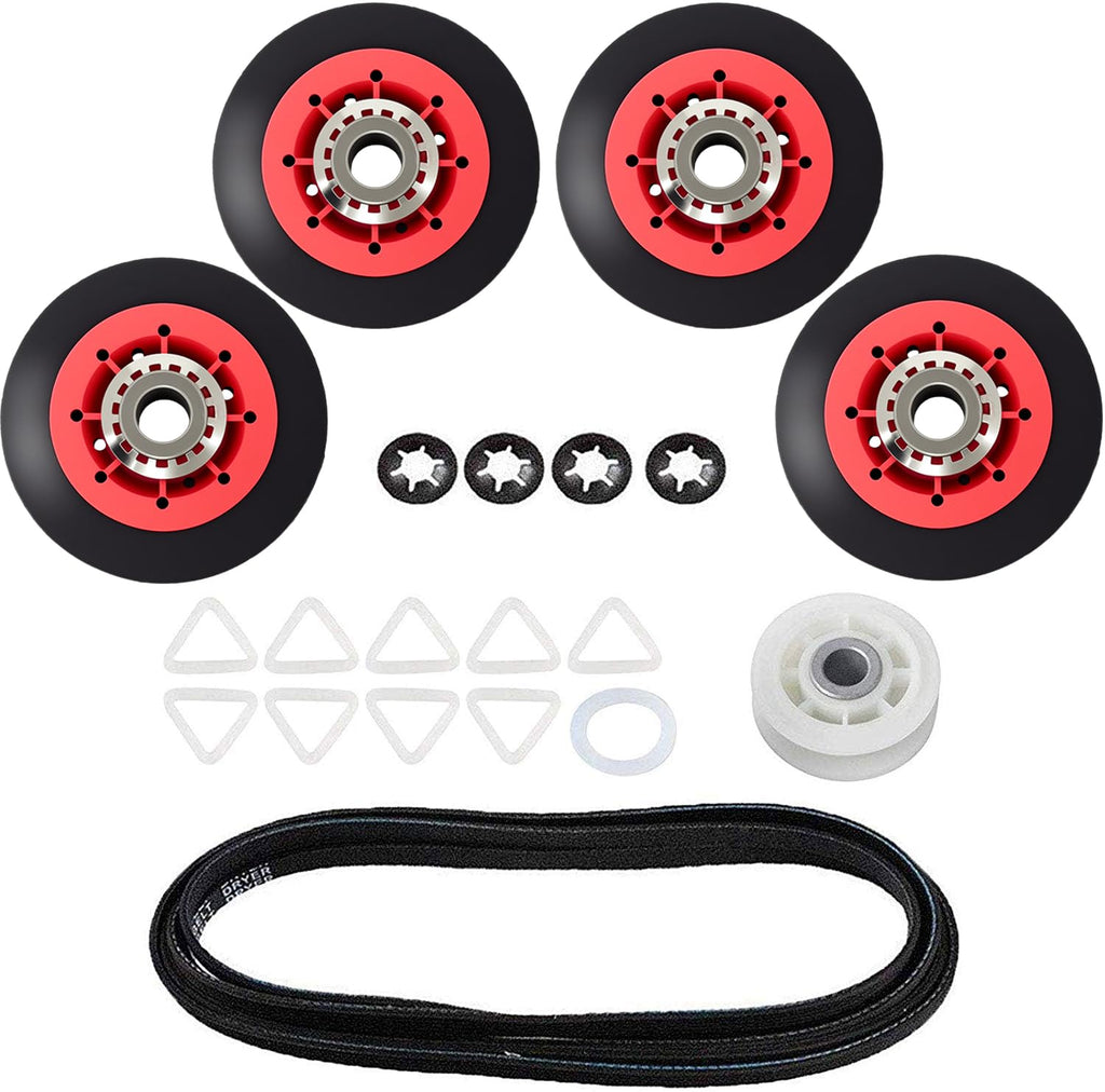 4392067 Dryer Repair Kit Compatible with Whirlpool Maytag Kenmore, Replaces 4392067VP PS373088 AP3109602, 27 Inch Dryer Repair Kits Include 279640 Idler Pulley W10314173 Drum Roller 661570 Belt