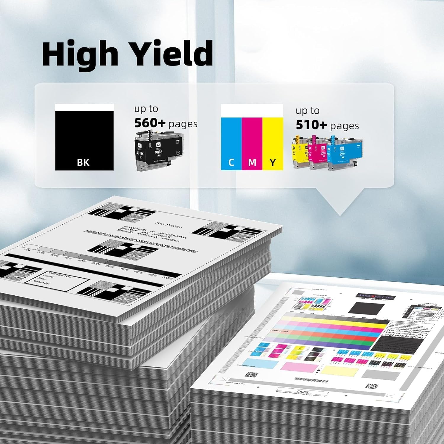 Belietop LC401XL Ink Cartridges Fit for LC401 XL LC401XL Ink Cartridge Compatible with MFC-J1170DW J1010DW J1012DW Printers (4 Pack BK/C/M/Y)
