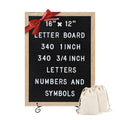 TrendArti Felt Letter Board - 680 Letters, Numbers & Symbols, 16 x 12 inch, Changeable Message Board for Quotes, Notes & Announcements, Wood Frame, Farmhouse Decor Wall and Tabletop, 2 Storage Bags,