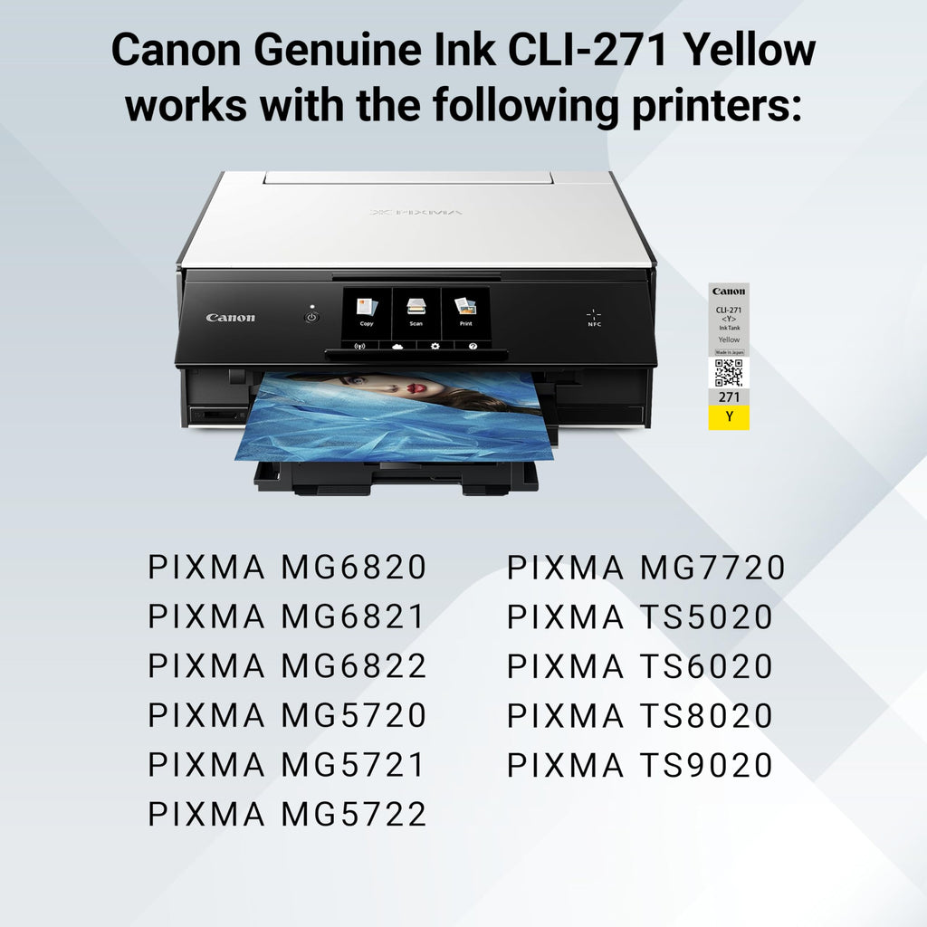 Canon Genuine Canon CLI-271 Ink Cartridge, Yellow