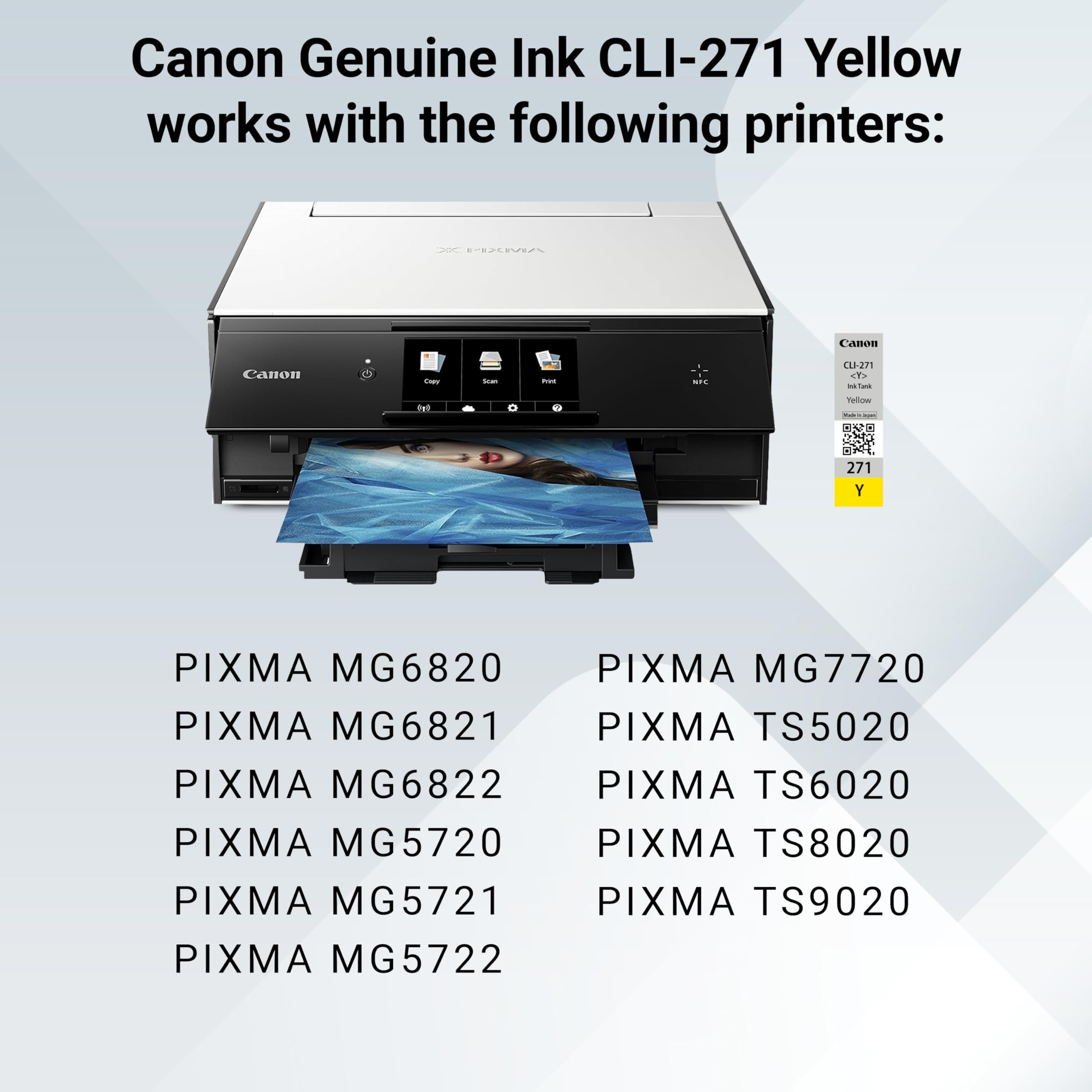 Canon Genuine Canon CLI-271 Ink Cartridge, Yellow
