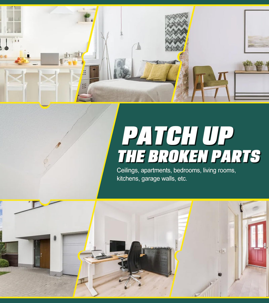 20 Pcs Drywall Repair Patch Kit,4 Wall Patch Sizes(2/4/6/8 Inch) with Scraper, Sandpaper for Damaged Ceiling,Quickly Repair Damaged Wall Ceilings, DIY Repair Unsightly Holes.