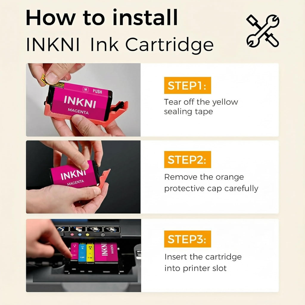 InkNI Remanufactured Ink Cartridge Replacement for Epson 410XL Ink Cartridges 5 Pack 410 XL T410XL for Expression XP-7100 XP-830 XP-640 XP-635 XP-630 XP-530 (Black, Cyan, Magenta, Yellow, Photo Black)