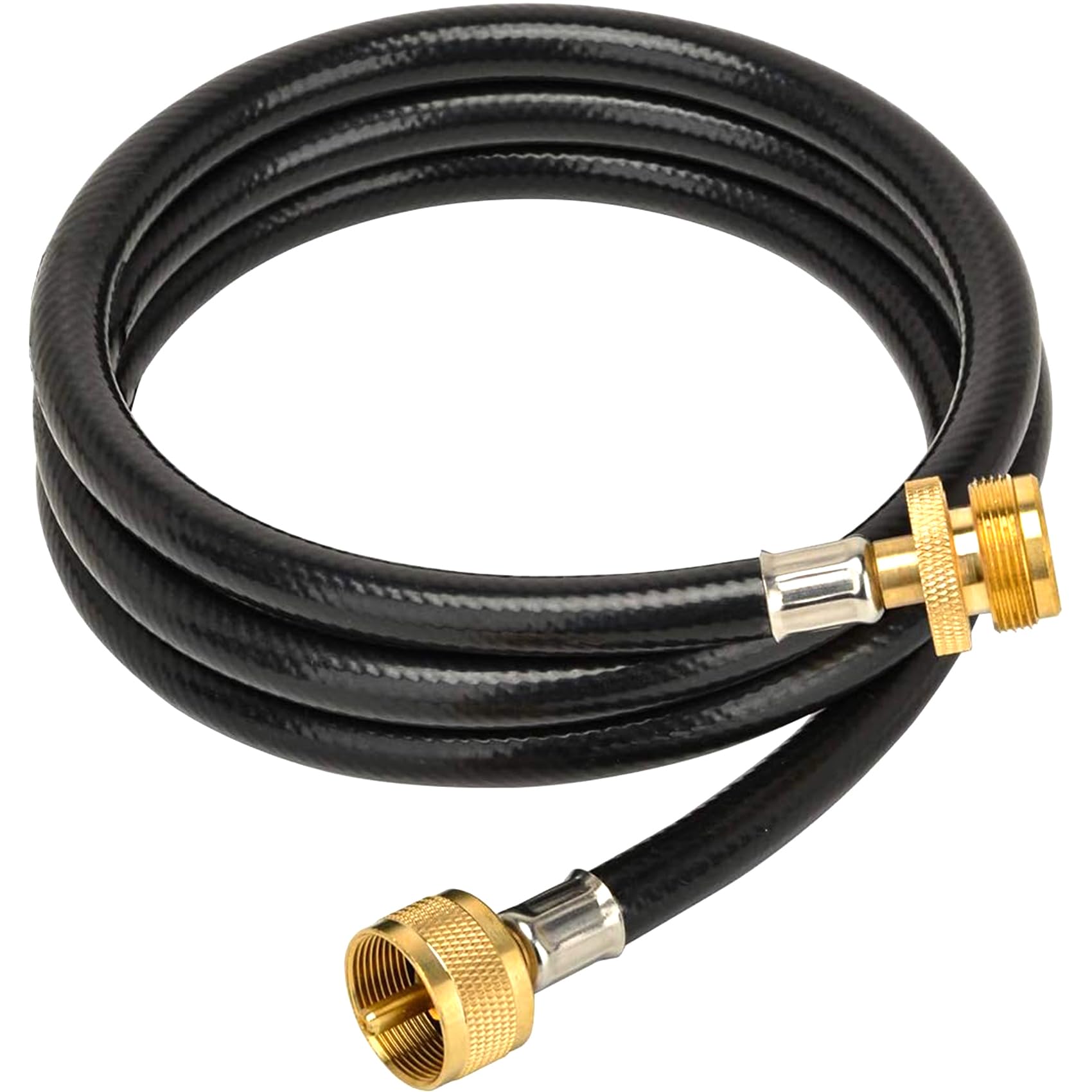 only fire 5 Feet Propane Distribution Tree Extension Hose 1"-20 Male throwaway Cylinder Thread x 1"-20 Female throwaway Cylinder Thread