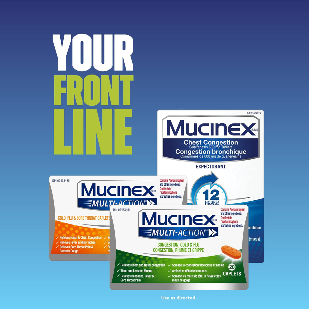 Mucinex, Chest Congestion, 12 Hour Extended-Release Bi-Layer Tablets, Expectorant, 600 mg, 40 Count