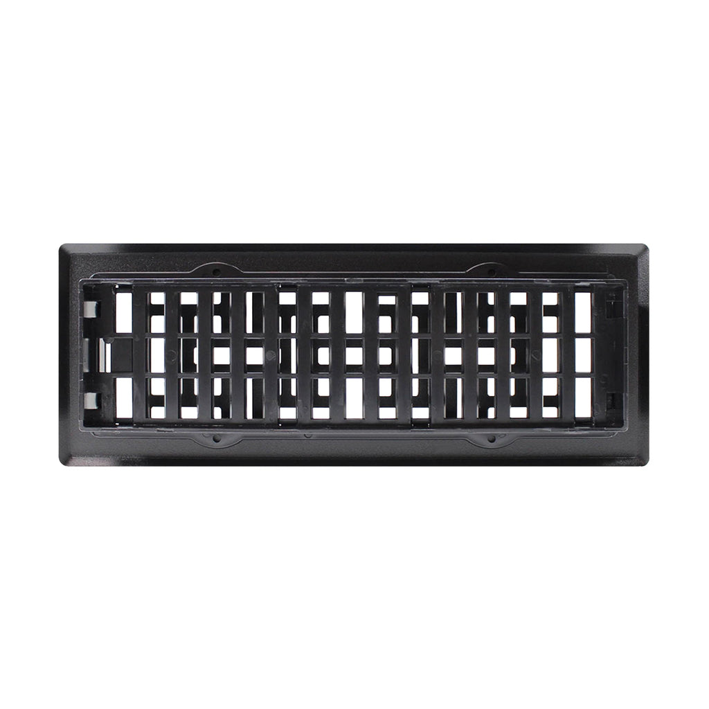 Decor Grates AJH310-BLK Oriental Floor Register, 3x10 Inches, Textured Black