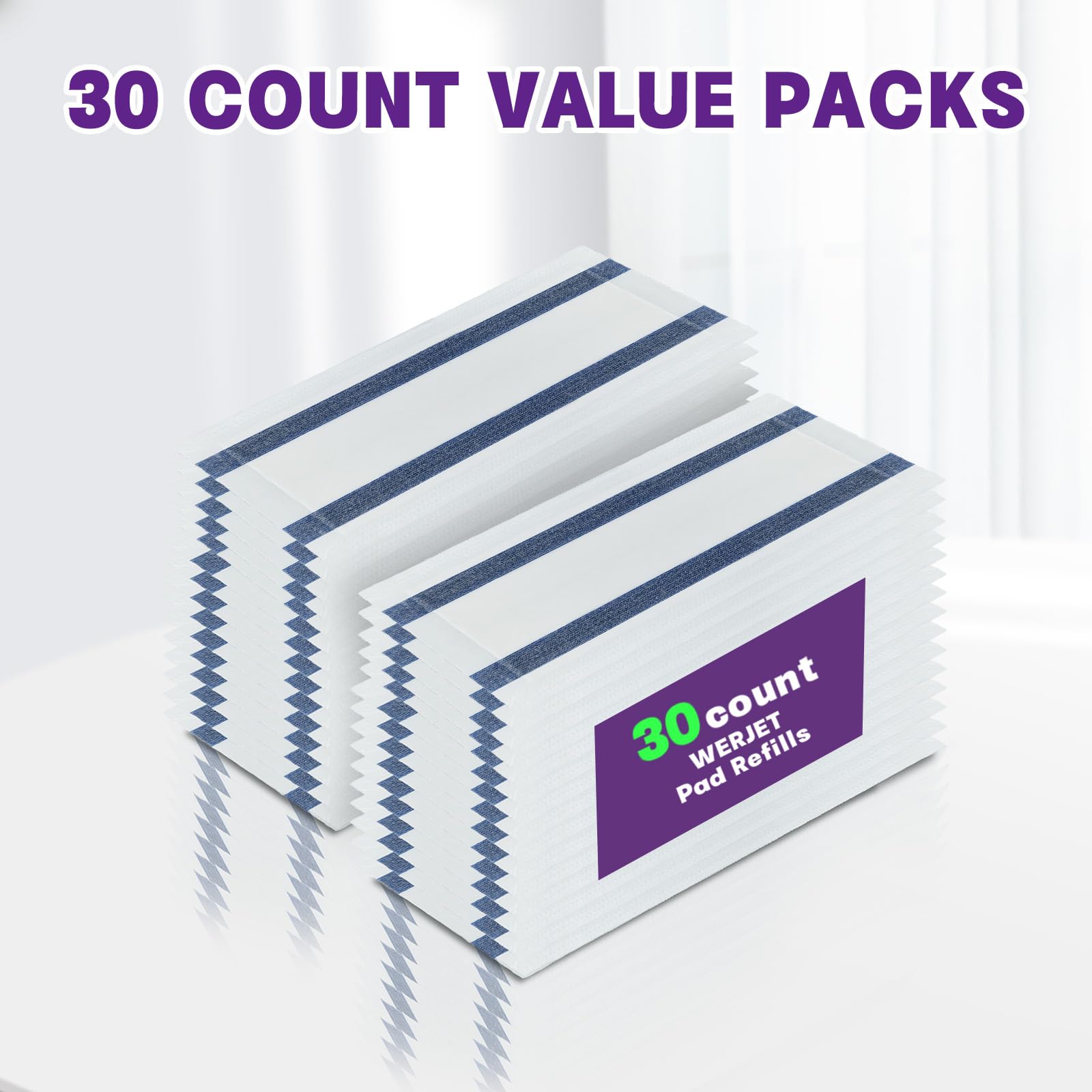 30 Count Disposable Wetjet Pad Refills for Swiffer Wetjet,Spray Wet Pads Refill, Heavy Duty Mop Pad Refills,All Purpose Multi Surface Floor Cleaning